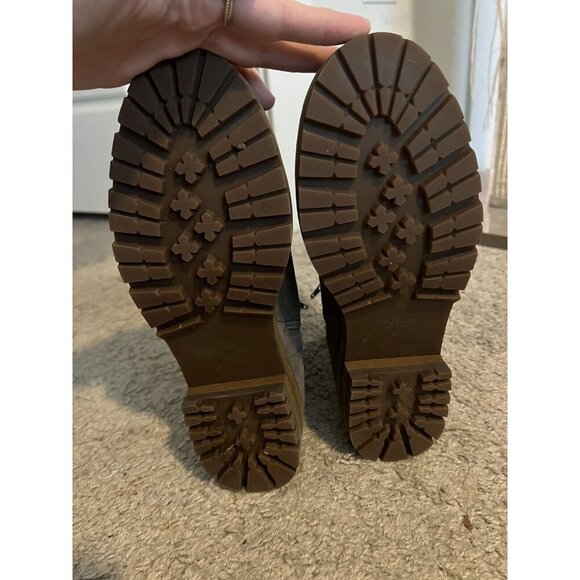 Cecilia New York Chance Hiker Boots Gray Suede Leather 8M - Picture 8 of 11